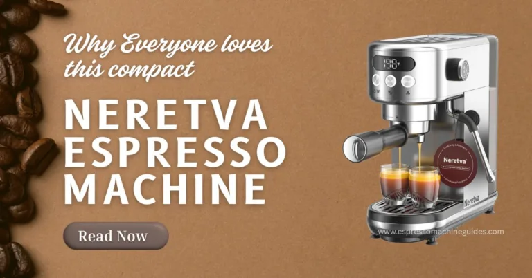 Neretva Espresso Machine 20 bar compact and stainless Steel